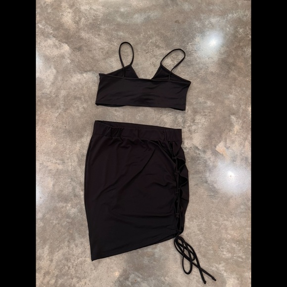 Black lace up Skirt set - Picture 9 of 10